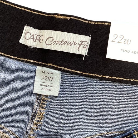 NWT CATO Women’s Contour Fit Hourglass Hi Rise Denim Shorts 22W 4.5” Stretchy - Picture 12 of 12